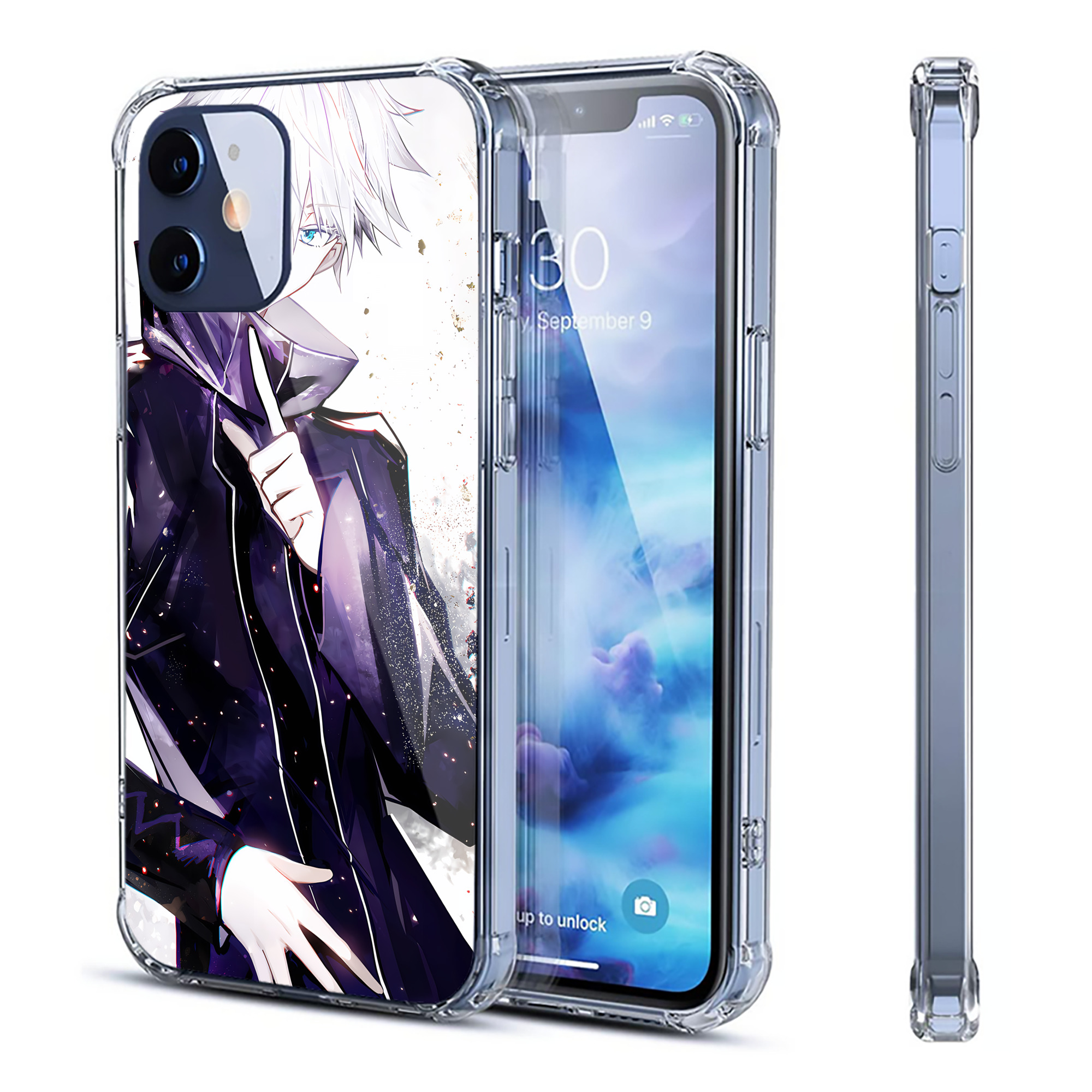 （画像用） 呪術廻戦 Jujutsu Kaisen 【iPhone 12シリーズ対応】透明スマホケース（クリアソフトケース）